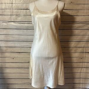 Gunne Sax Jessica McClintock White Sparkle Slip Dress